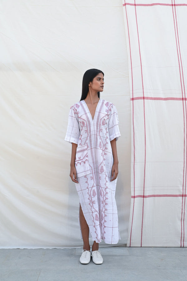 Cherry Kaftan White