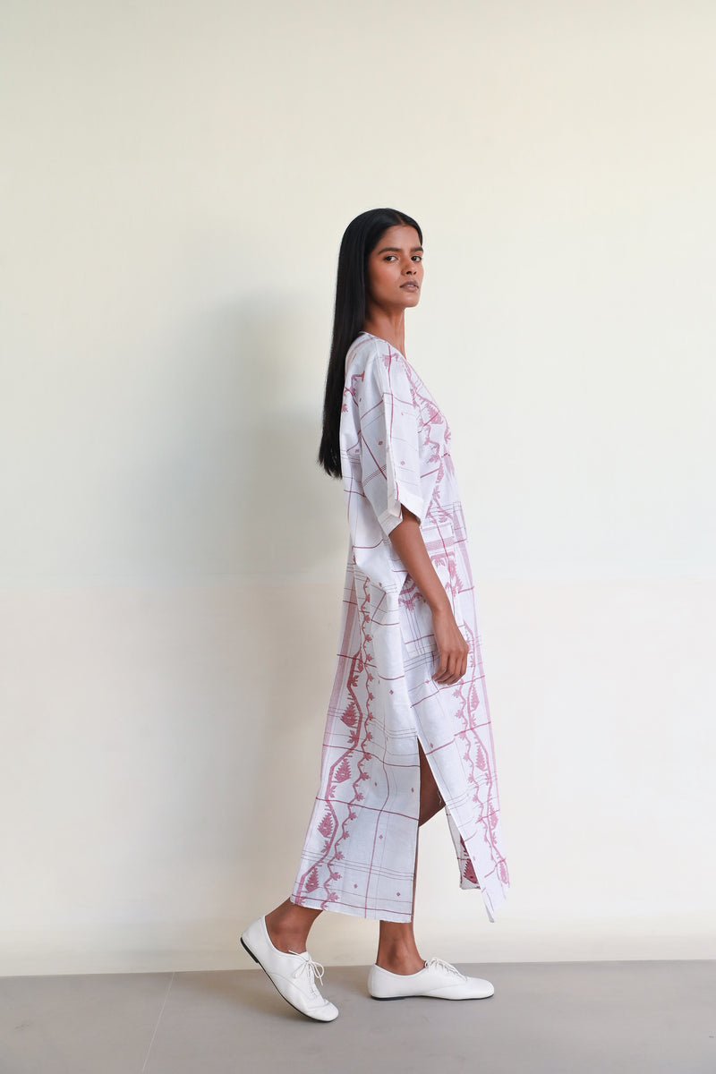 Cherry Kaftan White