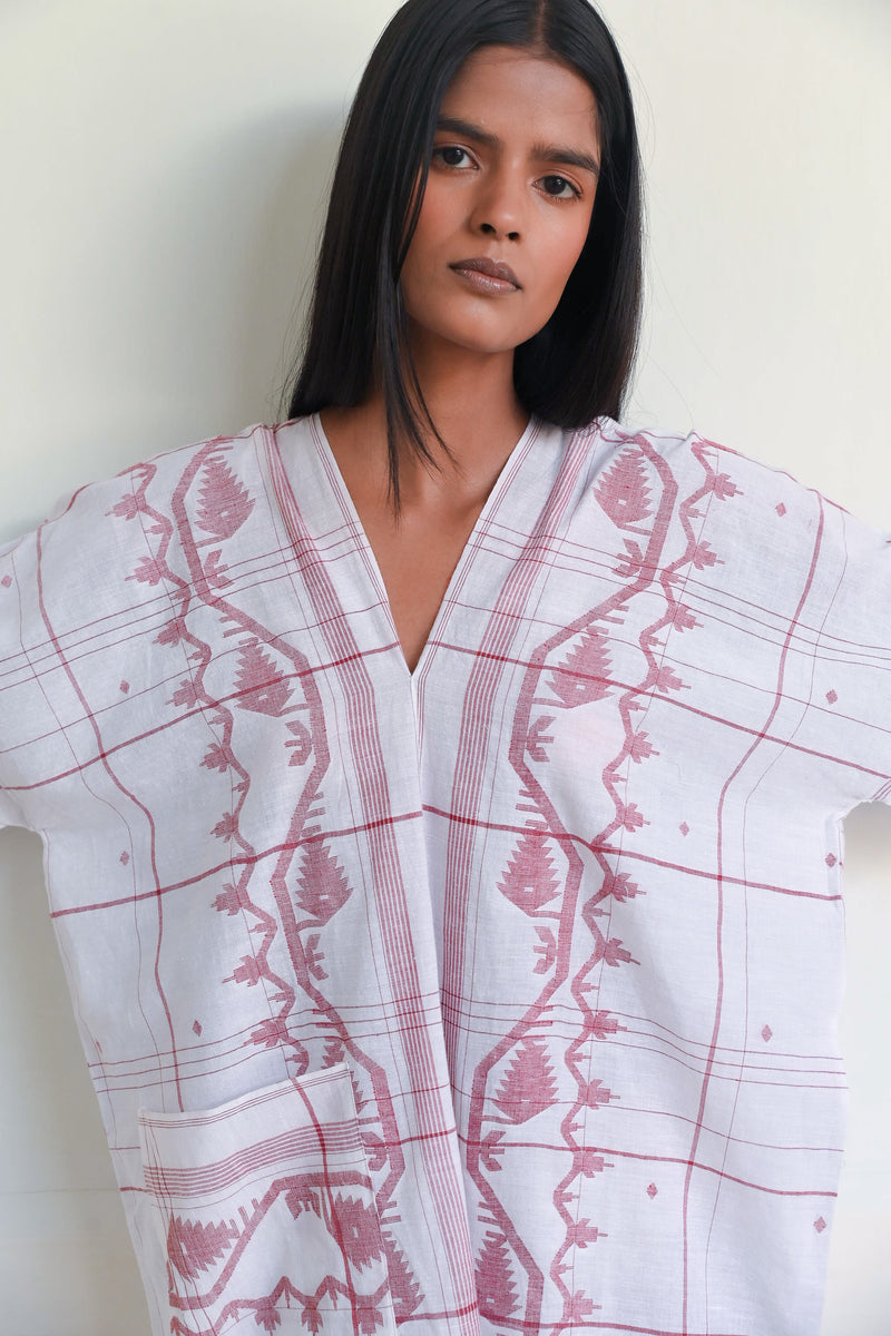 Cherry Kaftan White